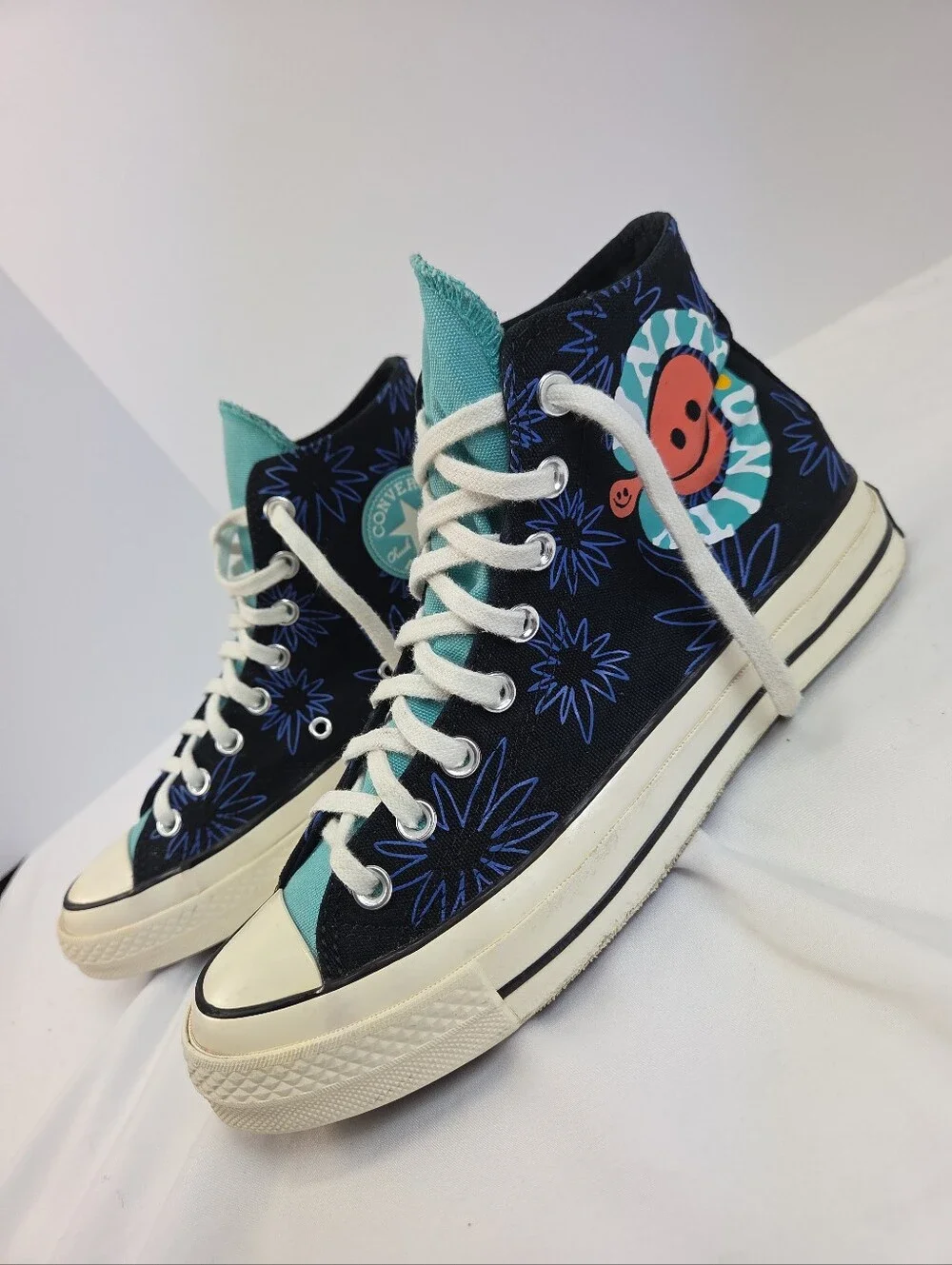 Converse Chuck Taylor 70 High Sunny Floral Unity Unisex Sneakers Women's 9 Men 7